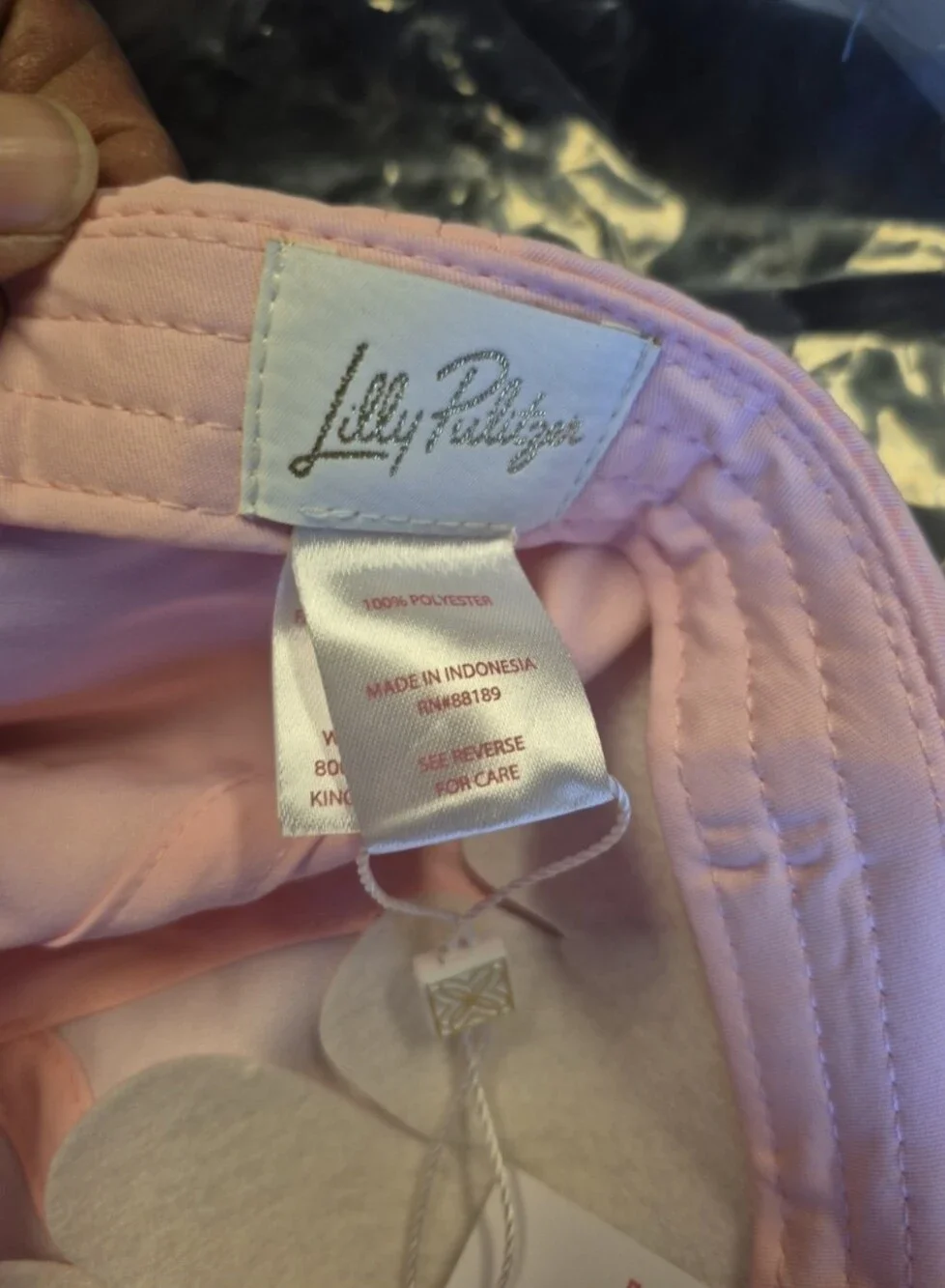 Lilly Pulitzer Shell Pink Logo Run Around Hat